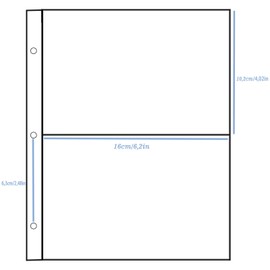 ZEEYUAN Pack of 15 30 Pockets Photo Sleeves for 10 x 15 Photo Transparent Postcard Sleeves Photo Album Refill Pages