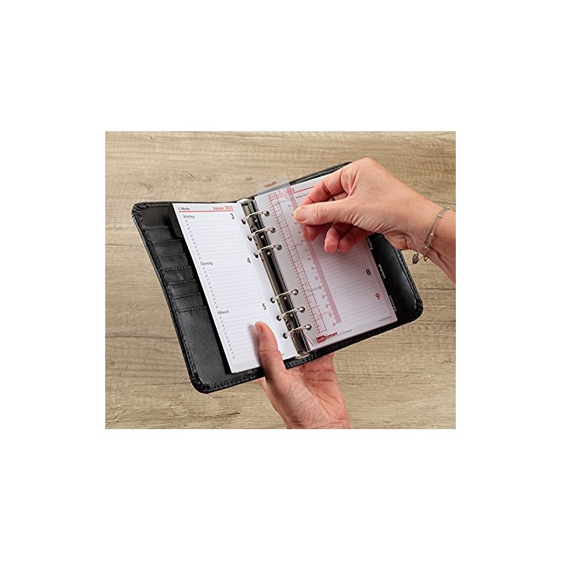 BSB 02-0487 Day Indicator Ruler A6 6-Hole Punched for Compact
