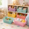 gisgfim 6 Pack Medium Plastic Book Baskets 11 × 7.5