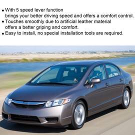 Pomo de Palanca de Cambios, Perilla de Cambio de Marchas para Coche, Palanca de Cambio de Palanca de Cambios MT de 5 Velocidades Apto para Modelos DX, EX, LX 2006~2011 (B