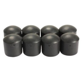 KICK Black End Cap for 5/8" Rods - 8 Pack