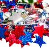 2 Rolls Patriotic Wire Star Garland, Red Blue Silver Star