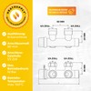 Tap Block Radiator Set Chrome for Bathroom Radiators Centre Connection
