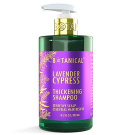 Botanical Hair Growth Shampoo for Sensitive Scalps - Anti-Thinning, Thickening Formula with Cypress Lavender for Hair Loss Prevention, For Women & Men, 10.2 Fl Oz