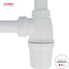 Schläfer 4396101 Washbasin Siphon 1 1/4, Universal Inspectable Drain for