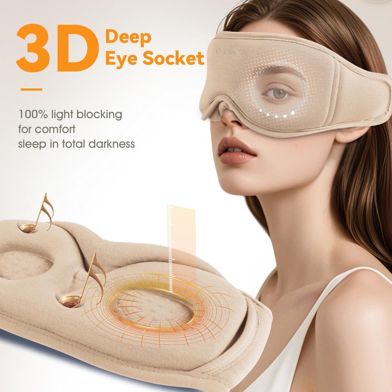 musicozy Bambus-Schlafmaske, Kopfhörer