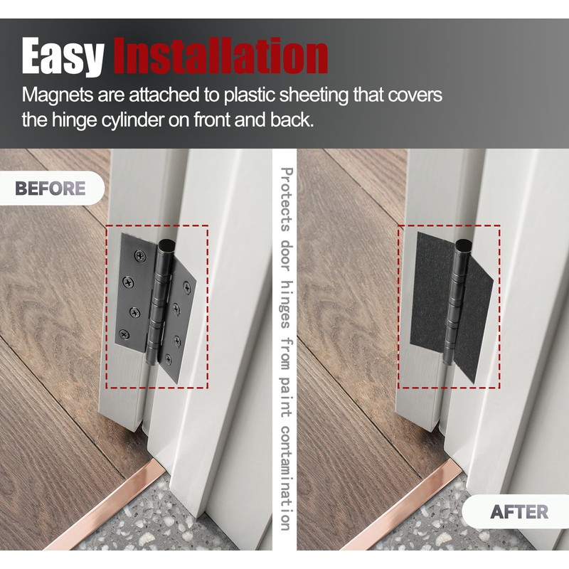 30 Pack 4.5" Paint Covers,Magnetic Door Hinge Protect Shields for
