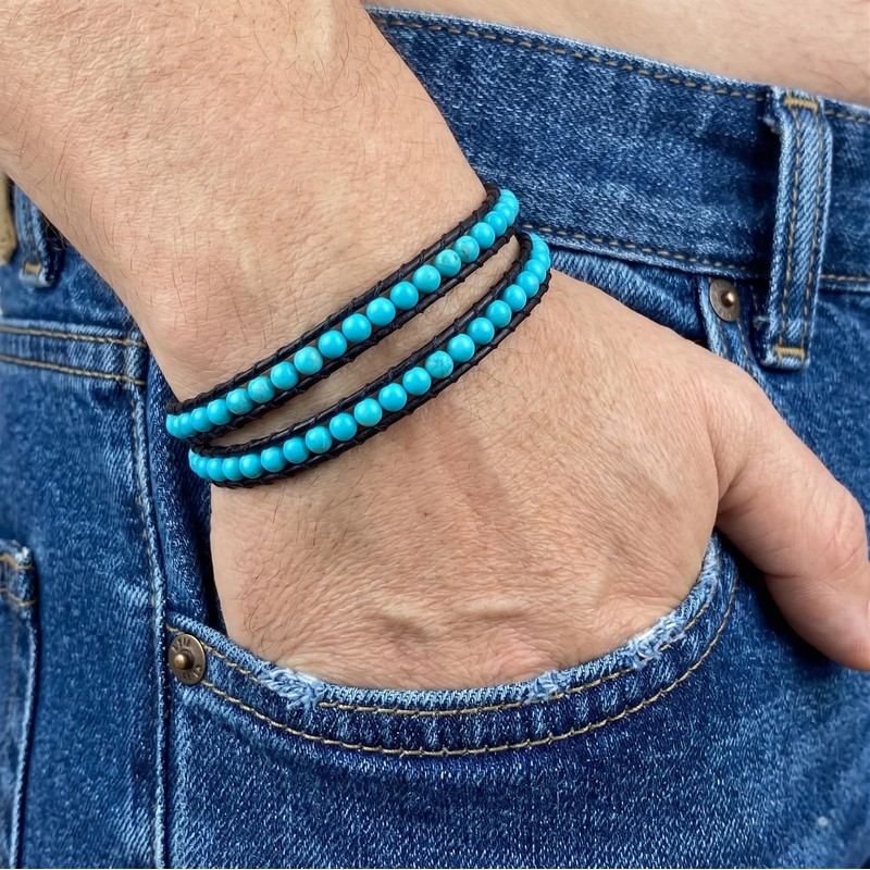 ZILENIU Turquoise Bracelet for Women Men