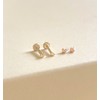14k ultra-mini heart piercing lablet bar thickness 1mm gift package