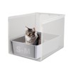 Holintan Litter Box Shield,17.5"x13.7"x13"H Large Litter Box Splash Guard Without
