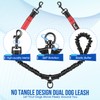Lukovee Double Dog Leash, No Tangle 360° Swivel Heavy Duty