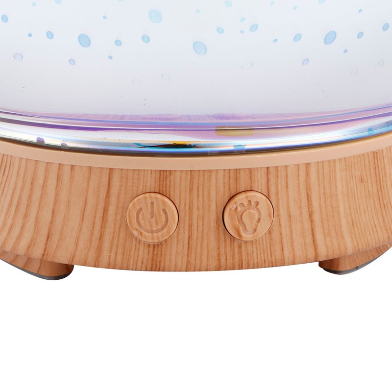100ml Glass Essential Oil Aroma Diffuser Colorful Light Ultrasonic Humidifier