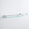 Naiture Collection Tempered Glass Shelf in Brushed Nickel Finish
