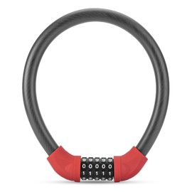 ROCKBROS Bike Lock Combination Cable Locks 5 Digit Resettable Bicycle Lock, 17mm Thick Security Bike Chain Lock for Road Mountain Bike Motorcycle Scooters