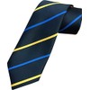 Men's Black with Blue & Yellow Stripe Tie