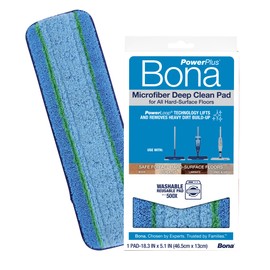 Bona Mop Microfiber Deep Cleaning Pad for Hardwood & Hard Surface Floors - 1-Pack - For Use With Bona Mops - Dual Zone Cleaning