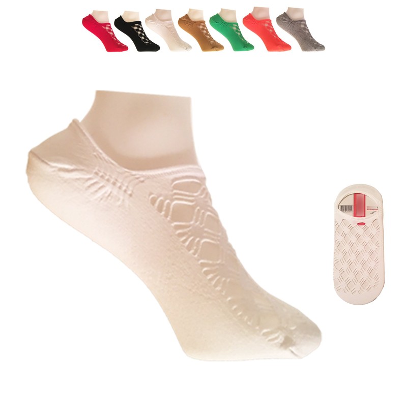 3 Pairs Ladies Fishnet Mesh Design Comfortable, Elegant Footsie Trainer