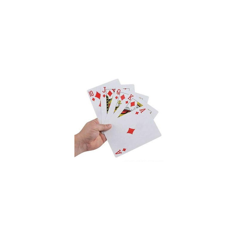 Hapros Jumbo 4x6 Inch Playing Cards Plastic Coated