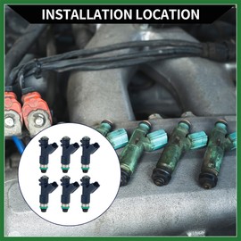 Motoforti No.16450R70A01 Fuel Injector for Honda Accord 08-17 3.5L for Acura MDX Base 07-13 3.7L / Engine Fuel Injection Nozzle/Durable / 6 Pcs Deep Blue Long-lasting