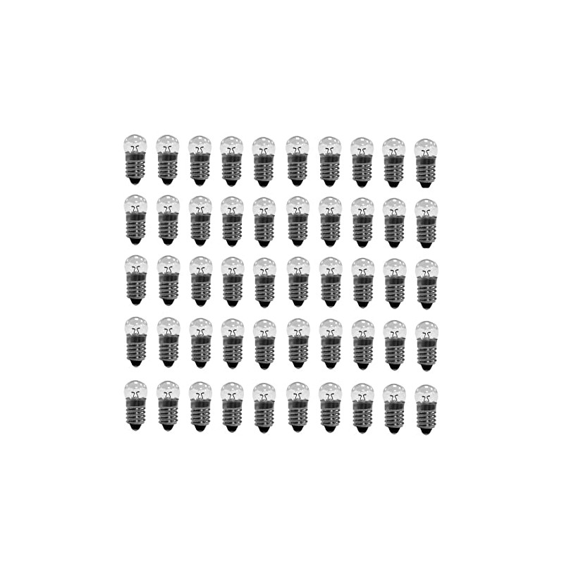 E10 Miniature Lamps or Light Bulbs, 2.5V 0.3A Physical Electrical