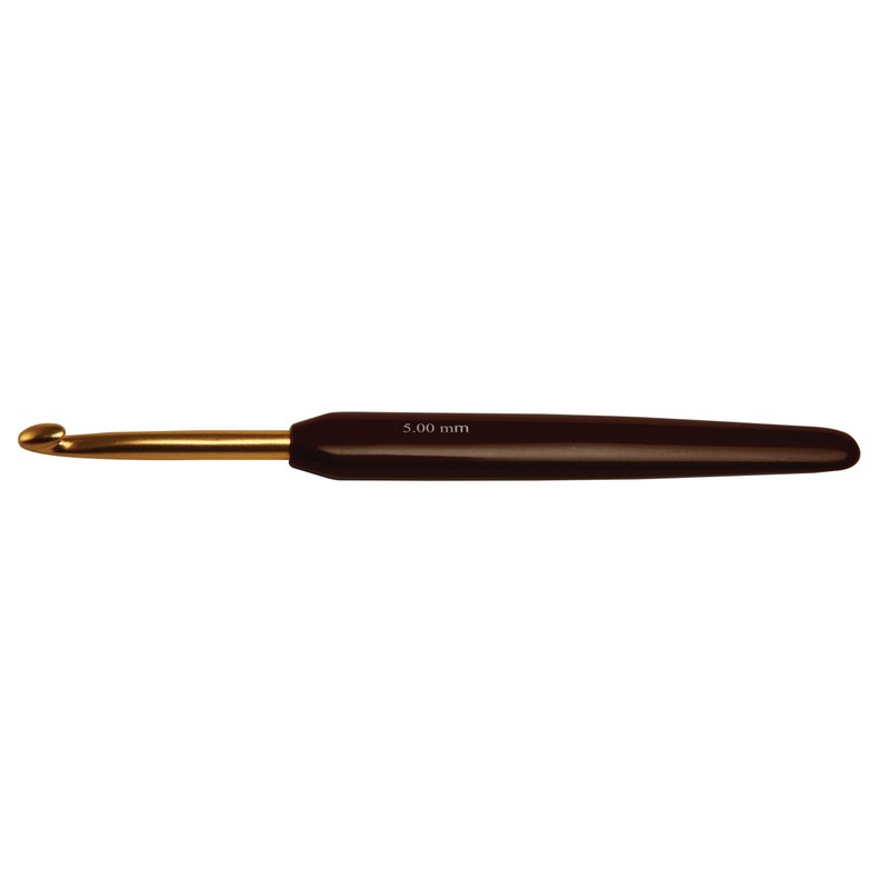 KnitPro 7 mm Aluminium Crochet Hook, Gold