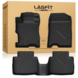 LASFIT Floor Mats for Honda Accord Sedan 2008 2009 2010 2011 2012 SE/LX/EX/EX-L/LX-P (Include Gasoline & Hybrid), All Weather TPE Floor Liners 1st & 2nd Row, Black (Not for Coupe)