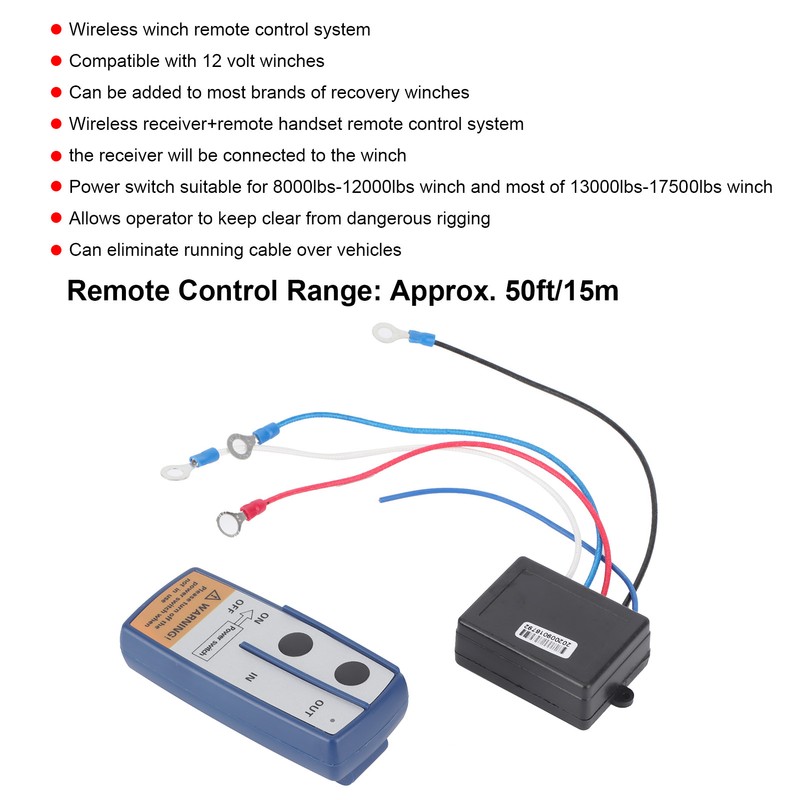 Electric Winch Remote Control Wireless Controller System 12V Power Switch