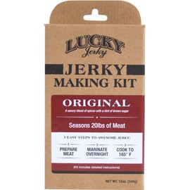 Lucky Beef Jerky DIY Original Easy Making Spice Marinade Seasoning Kit, Wild Game, 12 Oz