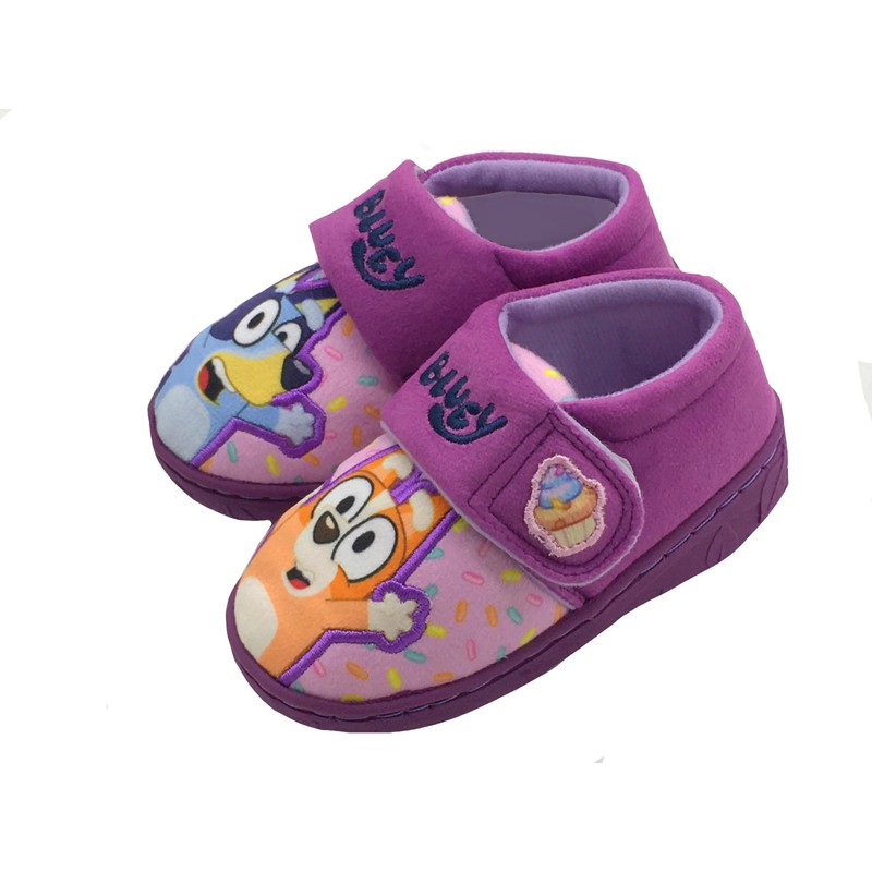 Bluey, Girls Slippers featuring Bingo, Hook & Loop Closure, Size
