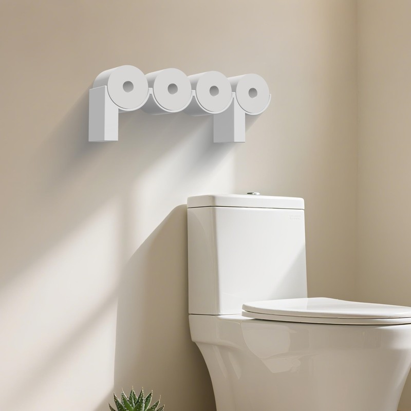 Hokkieam Poop Toilet Paper Holder Stand, 3D Printed Funny Bathroom