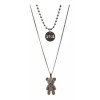 Jextech Set 2 Collar Acero Colgante De Oso Con Zirconias