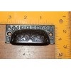 Antique Victorian Cast Iron Detailed 3" Bin Apothecary Cupboard Drawer