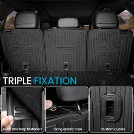 JOULARISE Kick Mats for 2020-2024 2025 Ford Explorer 7 Seats Bench Seat SUV Car Mat Accessories, All Weather TPE Backrest Protector for Active ST Line Platinum (2020-2025 | for Explorer 7 Seats)