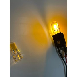 Mitchell Lighting Pinball Machine Glass LED's 555 type Lamp bulb Super cool and bright! 6.3V  - Amber