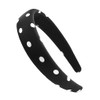axy Wide Headband with Fabric Padded and Dots Pattern –