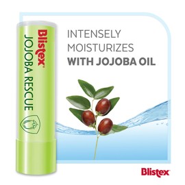 Blistex Jojoba Rescue Lip Balm, Helps Moisturise and Hydrate Lips, with Jojoba Oil, Lip balm multipack 3.7g x 12