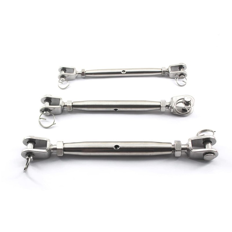 2Pcs 304 Stainless Steel Rigging Screw Jaw Closed Body M10,