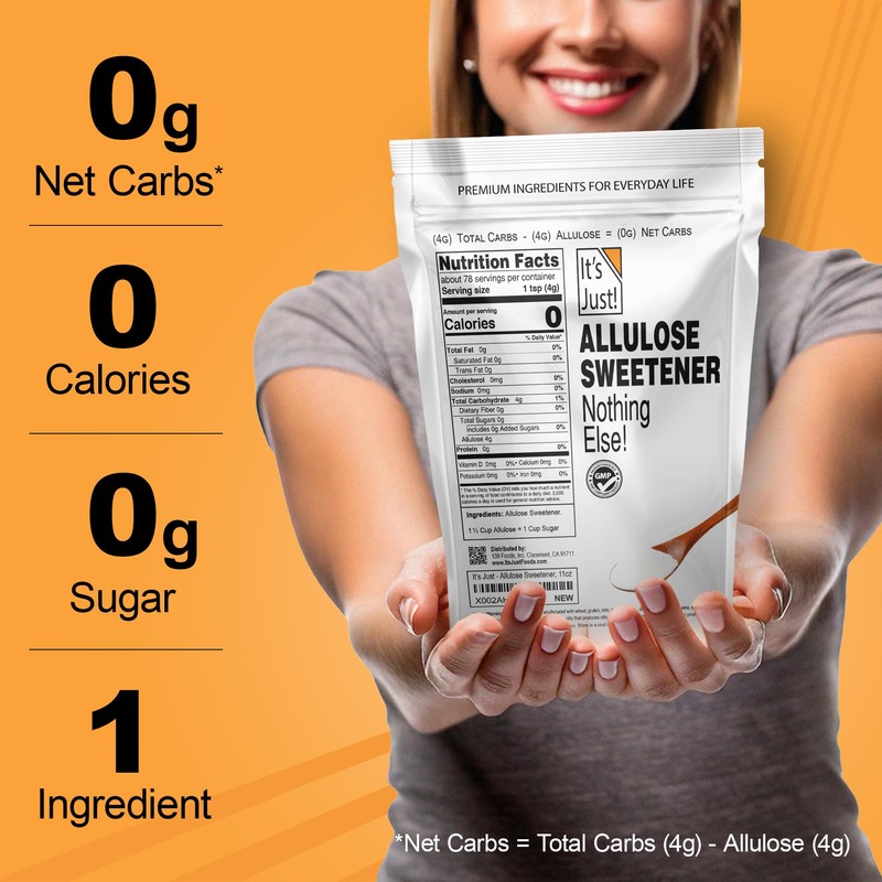 It's Just - Allulose, Sugar Substitute, Keto Friendly Sweetener, Non-Glycemic,