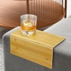 Bamboo Sofa Arm Tray Foldable Wooden Armrest Couch Organiser for