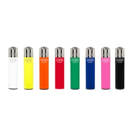 Clipper - Classic Large Reusable Lighter - Iconic Premium Refillable Lighters Bulk Pack - Replace Butane, Flint, and Spark Wheel for Unlimited Lights - 48 Pack - Assorted Solids