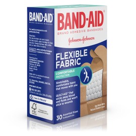 Band-Aid Brand Flexible Fabric Adhesive Bandages Assorted Sizes 30 Each (Pack of 2)