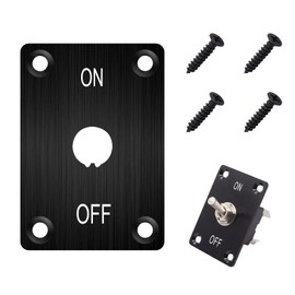 weideer Toggle Switch Panel ON OFF Bracket 12mm Mounting holes Aluminium Housing Black with Screw for Car Boat Trailer K-047-ON OFF