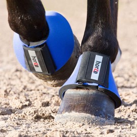 HORZE Pro Overreach Durable Protection Neoprene Horse Bell Boots - Pair - Blue - S