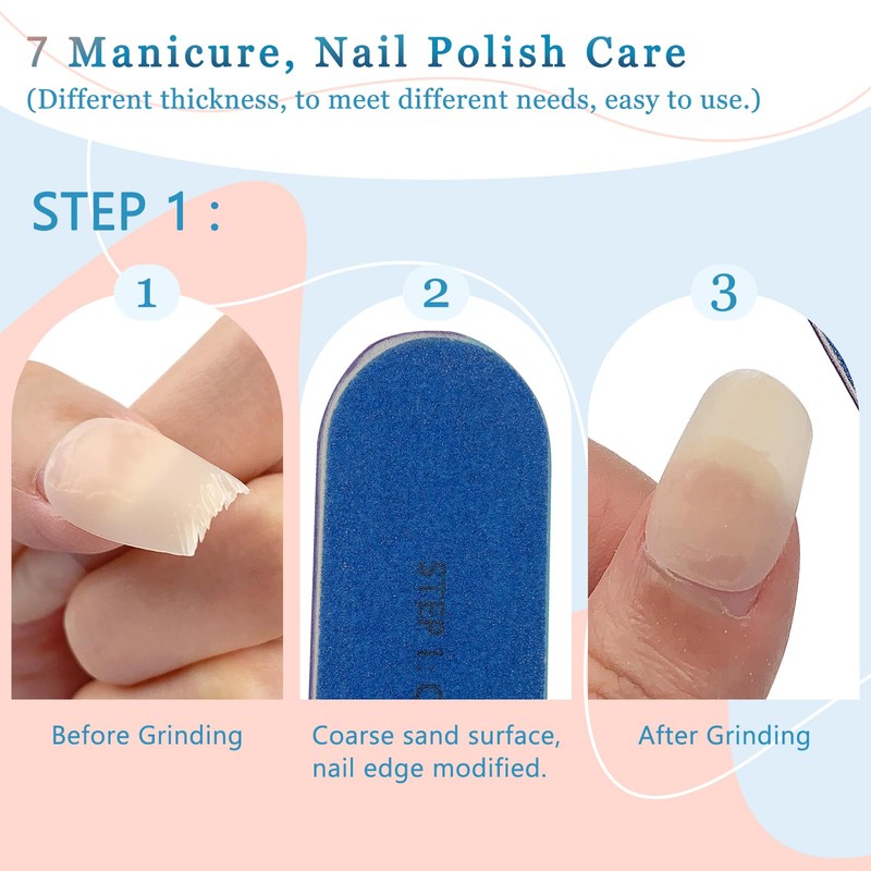LNAUJS 6-Pack All-in-One Nail Buffer - Effortlessly Create Smooth and