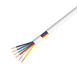 Cables Direct Online 1000ft Stranded 22/6 Alarm CCA Cable for Low Voltage LED, Burglar System, Fire Detector, Security Station, Door Bell, 22AWG 6 Conductors Wire