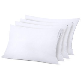 Utopia Bedding Waterproof Cushion Covers 40 x 80 cm - Pack of 4 - Pillow Protectors with Zip - Anti-Bed Beetle Pillowcases