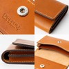Greole Men's Business Card Holder, Genuine Leather, Pass Case, Card