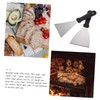Ciieeo 2Pcs Stainless Steel Grill Scrapers with Ergonomic Plastic Handles