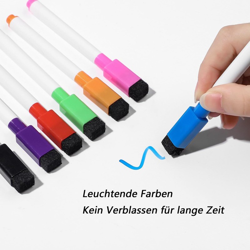 CALLYSONIC 8 Colour Whiteboard Markers, Colourful Whiteboard Pens, Magnetic Model,