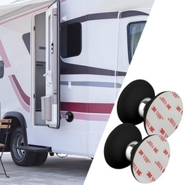 2 Pcs RV Door Holder Magnetic Baggage Door Catch Latch to Keep Door Open, RV Door Stopper for Motorhome Travel,Travel Trailers, Camper (Black)